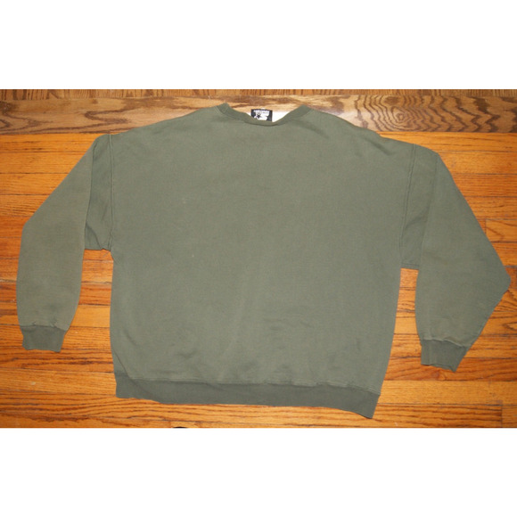 Vintage 90s Starter Faded Dark Green XL Crewneck Sweatshirt Embroider Logo - Picture 4 of 11